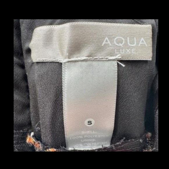 Aqua Luxe Floral Mini Dress Knit Crochet w/ Deep V - Size Small - Picture 4 of 5